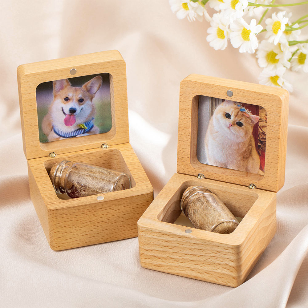 Lembrança de madeira personalizada para animais de estimação com pelos