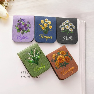 Magnetic Leather Bookmark