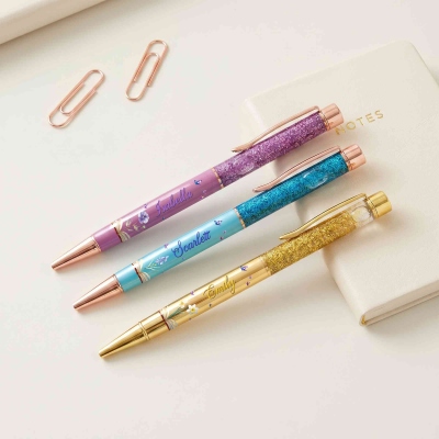2 st personliga glitterpennor