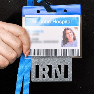 Anpassad Glitter ID Badge Buddy