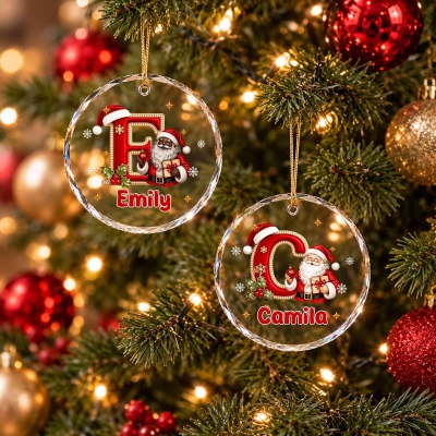 Christmas initial ornament