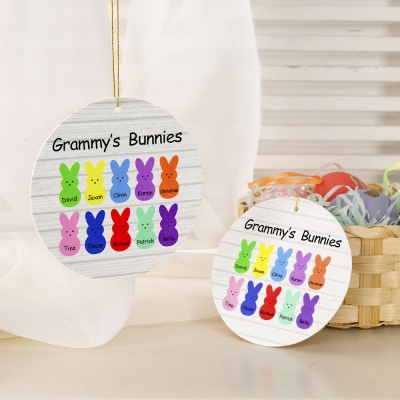 Personalized Easter Bunny Peeps Decoration
