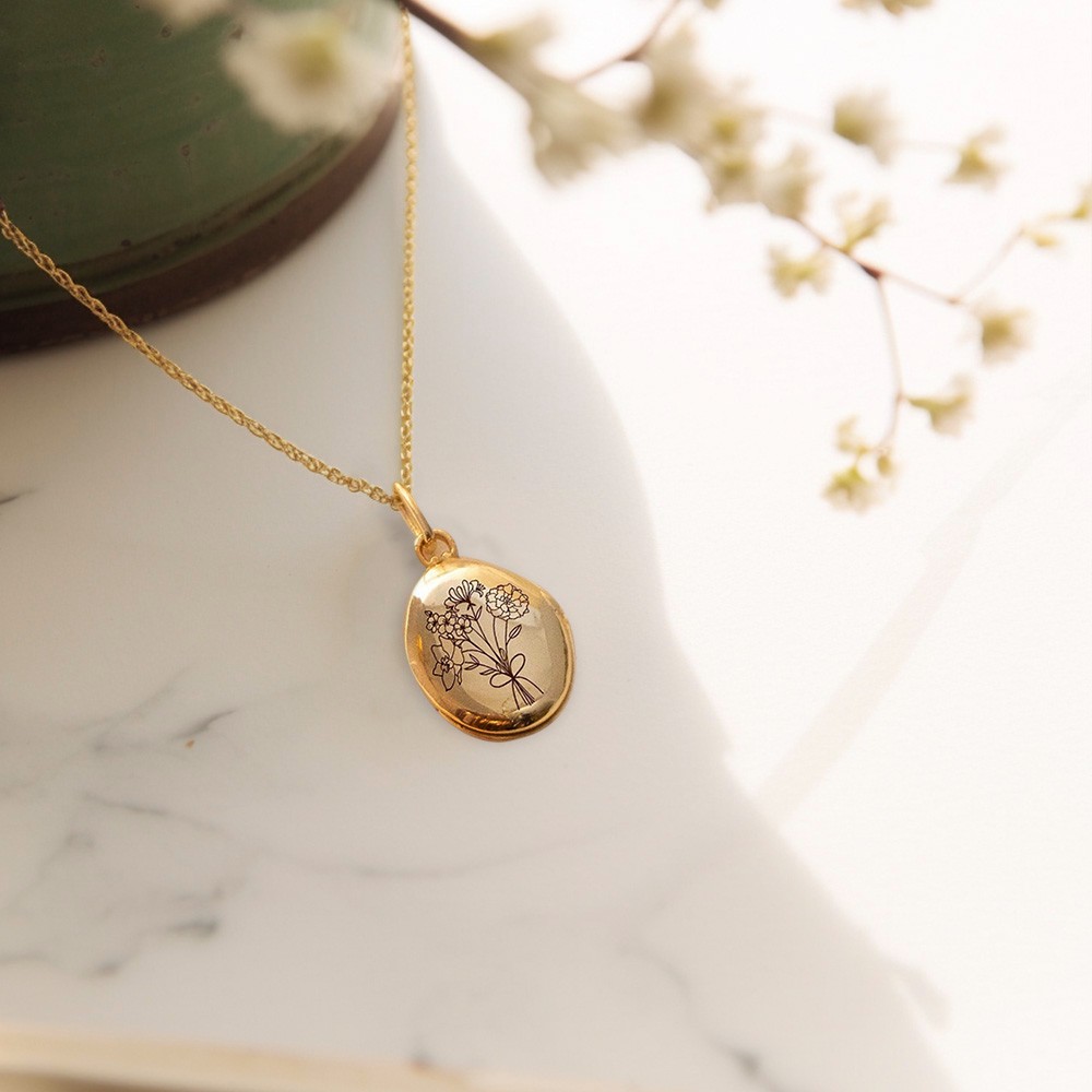 birth flower necklace