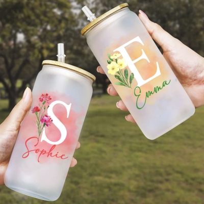Custom Birth Flower Cup
