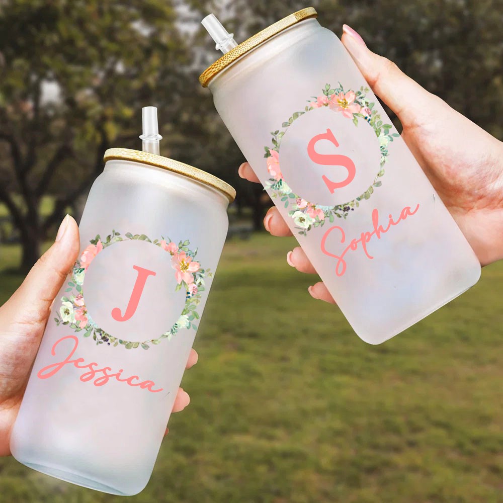 Bridesmaid Glass Tumbler Set