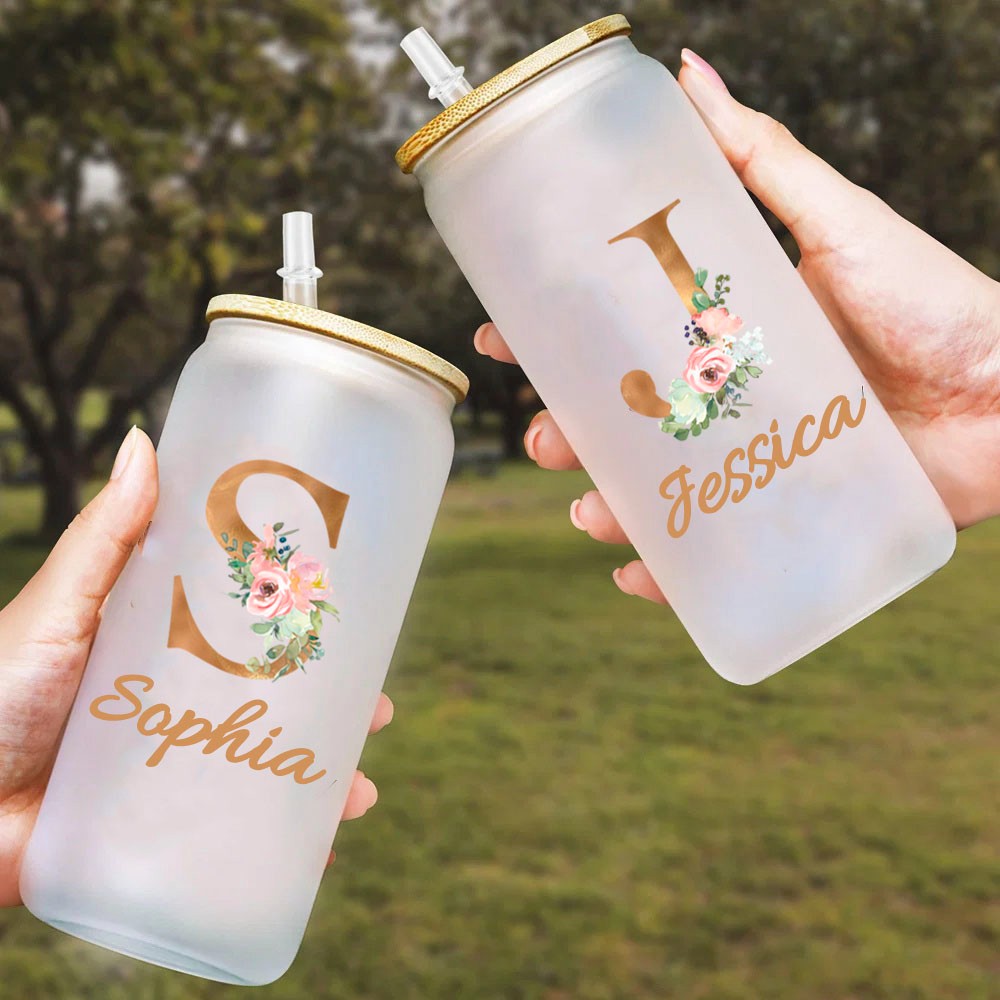 Bridesmaid Glass Tumbler Set