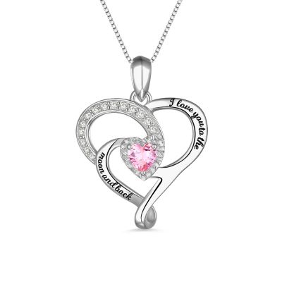 Love You to The Moon and Back Sterling Silver Necklace