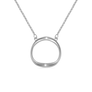 Personalized Shadow Heart Name Necklace in Silver