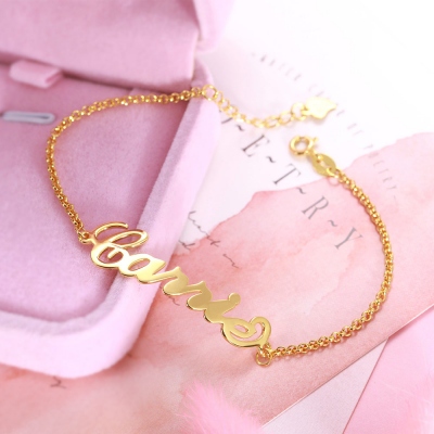Personalized Name Anklet in Gold