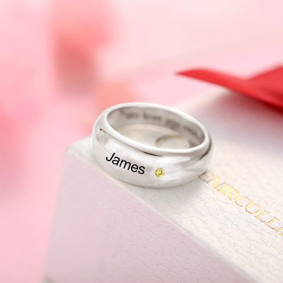 personalized name ring 