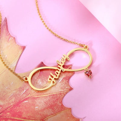 Customized Infinity Single Necklace In Gold