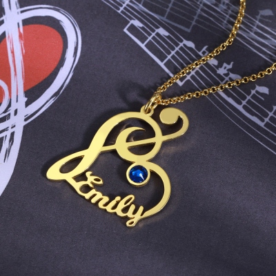 music note necklace
