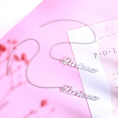 name earrings