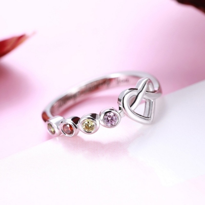  Birthstone Heart Ring