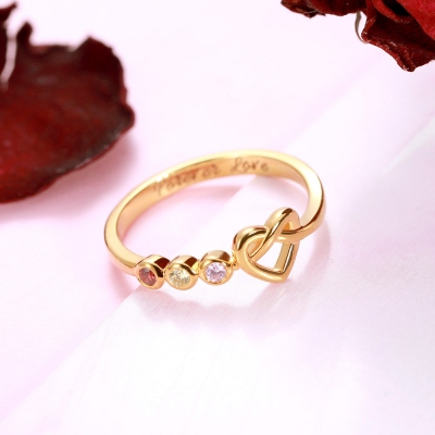  Birthstone Heart Ring