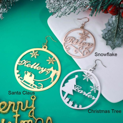 Name Hoop Earrings	