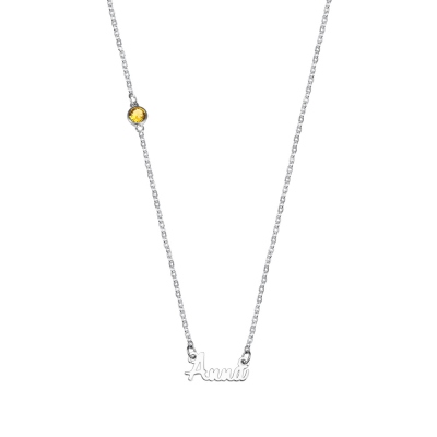 Personalized Sideways Cross Name Necklace