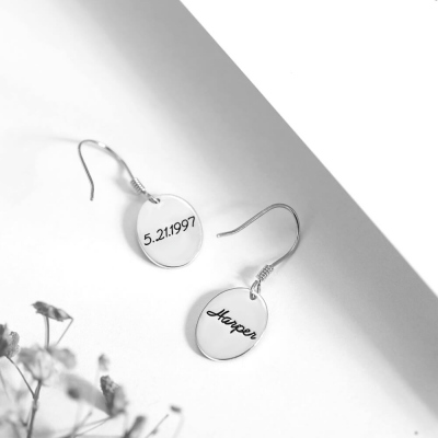birth flower earring