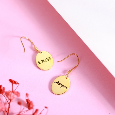 birth flower earring