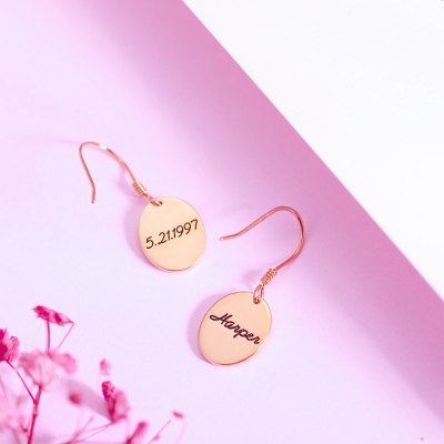 birth flower earring