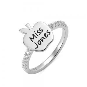 Personalized Engraved Apple Ring
