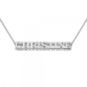 Personalized Cubic Bar Name Necklace