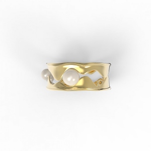 Heart Shaker ECG Ring Sterling Silver