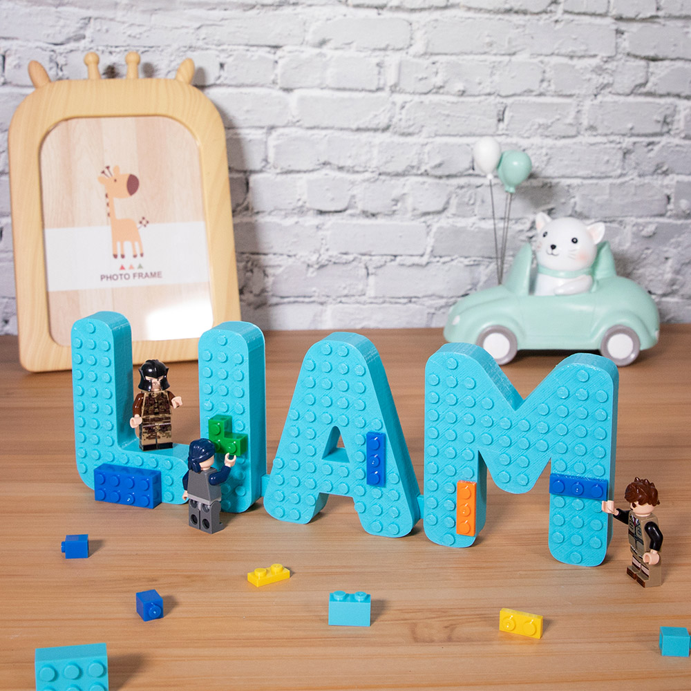 Logotipo com nome impresso em 3D personalizado