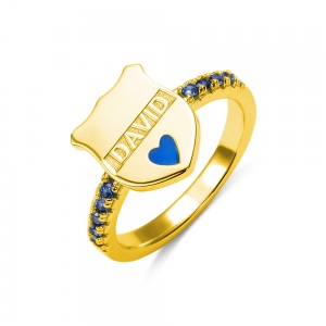 Personalized Police Badge Ring