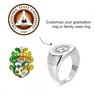 Personalized Badge Ring for Gift