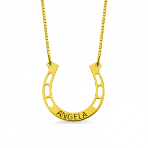 Personalized Horseshoes Name Necklace