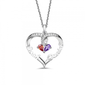 Forever Together Twisted Strings Birthstone name necklace