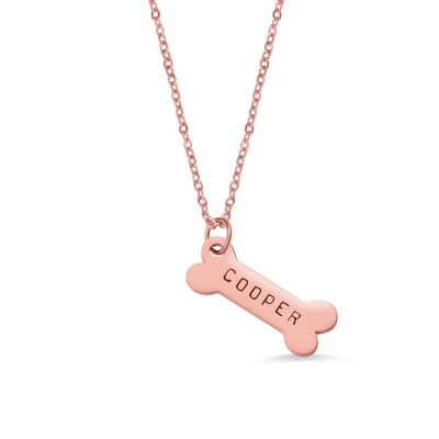 Personalized Collar Tag & Bone Necklace