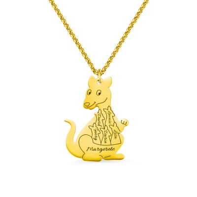Personalized Kangaroo Family Necklace