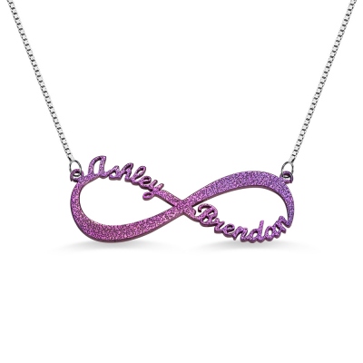 Personalized Colored Infinity Name Necklace