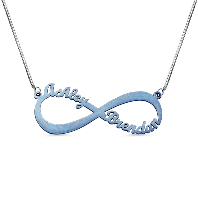 Personalized Colorful Infinity Name Necklace