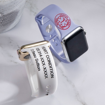 Personalized Replacement Medical Alert Apple Watch Band