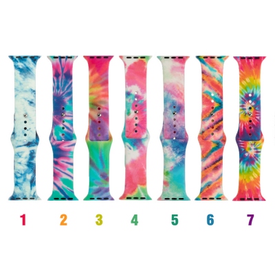 Tie Dye Apple Watch Band Rainbow Swirl