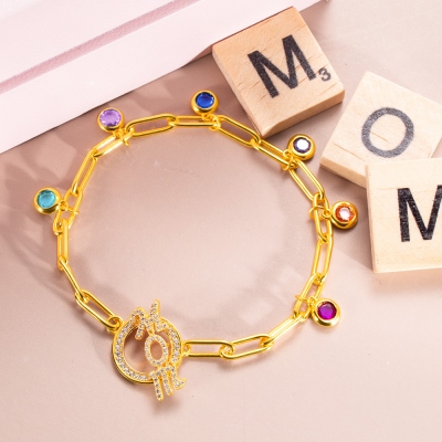 Personalized Birthstone Family Bracelet