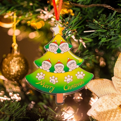 Personalized Christmas Hanging Ornament Family Decoration