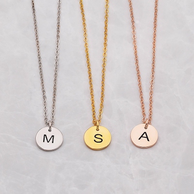 4 Shapes Custom Initial Necklace for Kids