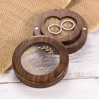Personalized Wedding Ring Box for Lovers