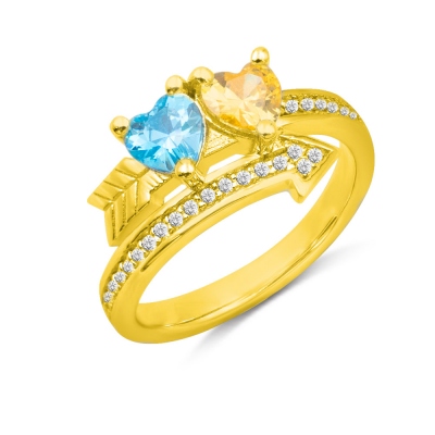 Bague Coeur Flèche d'Amour personnalisé
