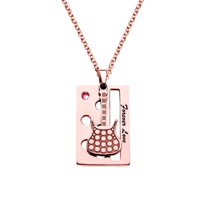 Personalized Couples Necklace,Personalized Musical Instruments