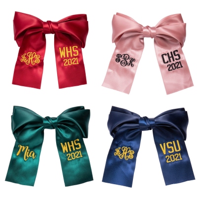 Personalized Monogram Graduation Cap Bow
