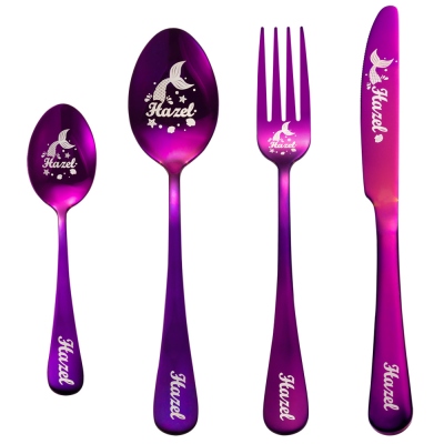 Personalized Mermaid Style Cutlery Set