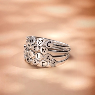Custom Names/Initial Stacking Rings