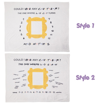 Custom Name Fleece Blanket ​Friends Theme TV Show Gift