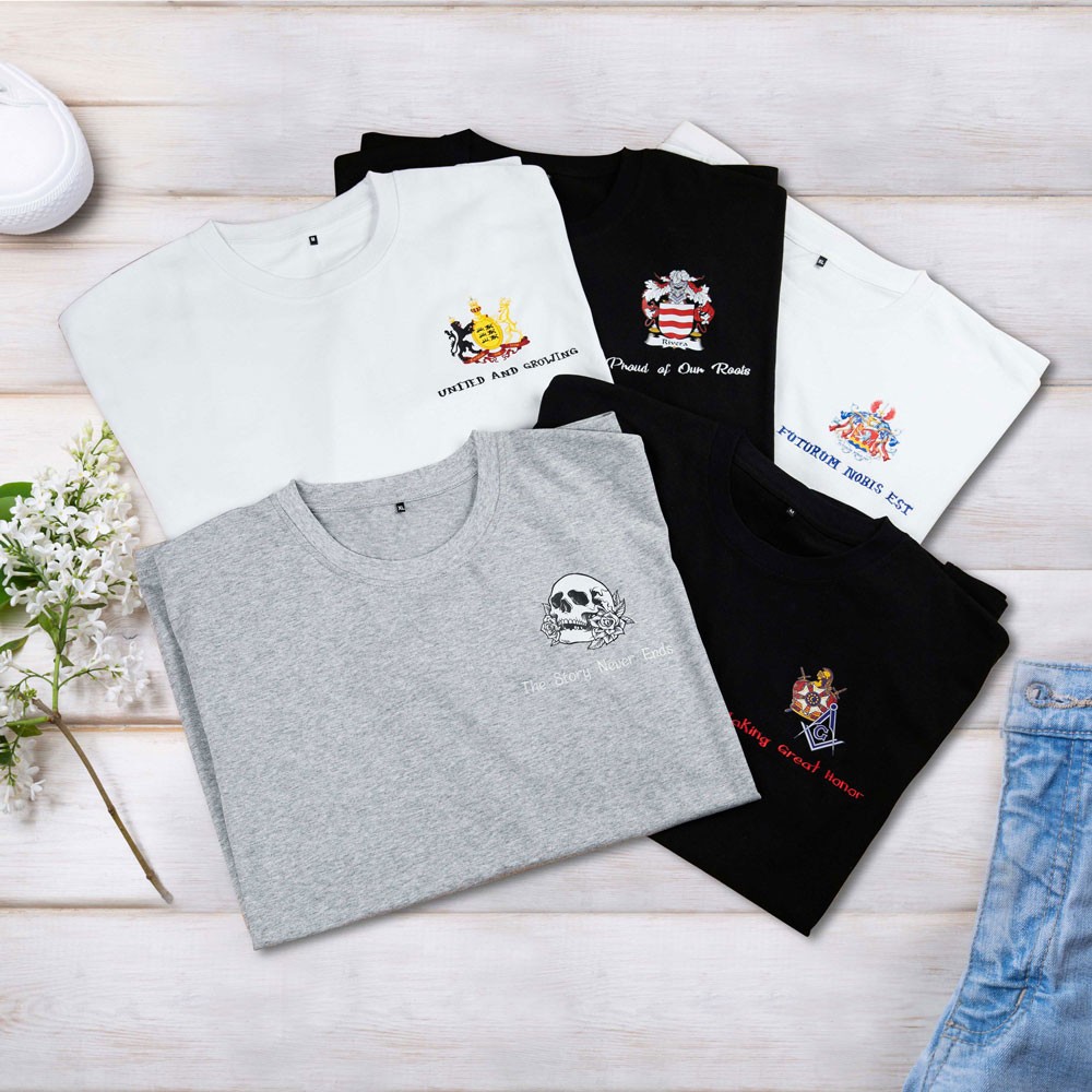 Personalized Embroidered Family Logo T-shirt