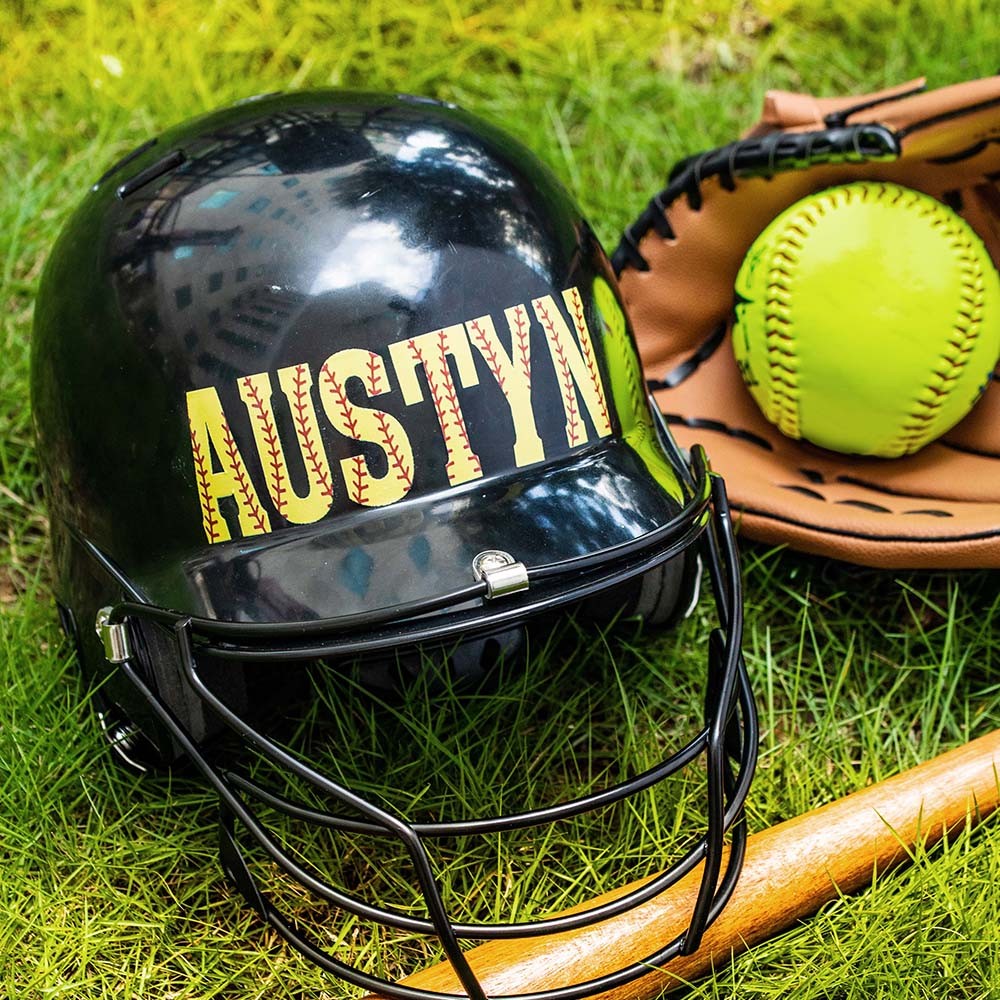 Personalized Softball Helmet Decal
